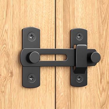 Imagem de Fechaduras de porta de 180 graus para privacidade - fechaduras de segurança para animais de estimação, banheiros, ao ar livre, garagens, janelas e portas deslizantes