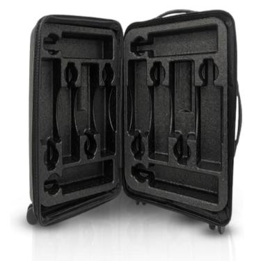 Imagem de Mala Viagem Transporte De Vinho 12 Garrafas Grande Colmeia Espuma 12 Espumantes Winebag Proteçao Maxima