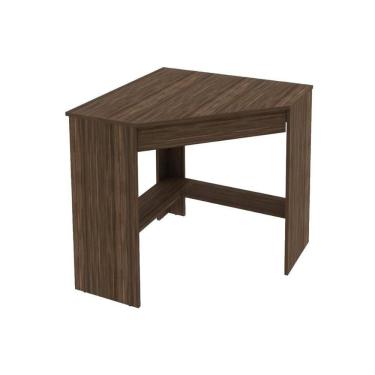 Imagem de Mesa Canto p/Escritório ME4169 c/ 1 Gaveta Nogal - Tecno Mobili