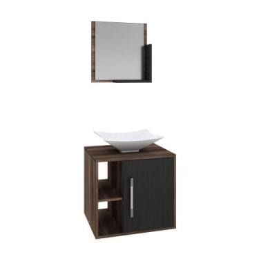 Imagem de Conjunto Balcão C/Cuba L38 e Espelheira Soft 500 - Compace Decor, Noga