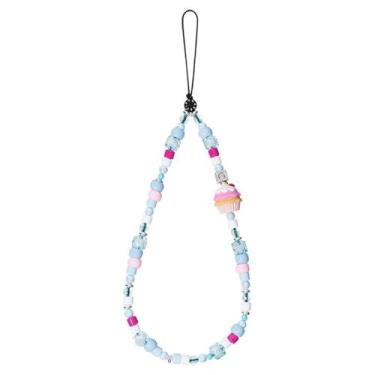 Imagem de Linda corrente de cordão com contas estéticas para bolsa, chaveiro, câmera, pingentes, One Size, Resina, resina