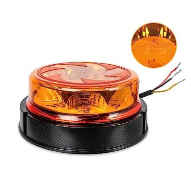 Imagem de FajerminArt Peça De Luzes Estroboscópicas Para Caminhões Com 25 Cabos Internos, Luz Farol Laranja Magnética 12V24V, 6 Modos, Carro, Caminhão, Utv, Suv, Trator, Empilhadeira, Reboque, Parafuso Fixo