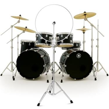 Imagem de LEIFIDE Kit de bateria de acrílico para defletor de bateria de 55 cm com suporte de prato Barreira de som de acrílico, abafador e protetor de som de desempenho para reprodução de gravação ao vivo