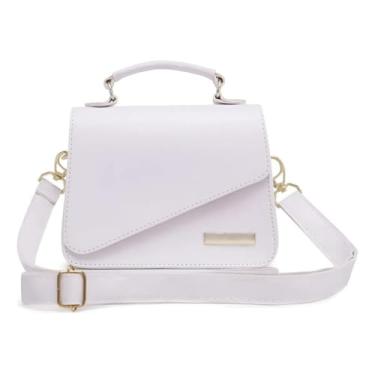 Imagem de Bolsa Feminina Pequena de Mão e Transversal – Mini Bag Branca com Alça Ajustável, Estilo Casual e Elegante