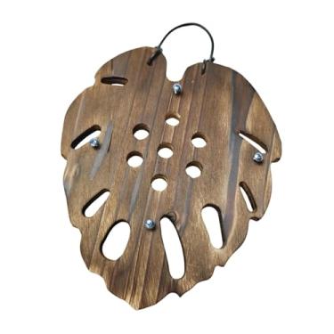 Imagem de RNXRZANK Suporte de Parede para Samambaias, Estilo Rústico, para Orquídeas. Acessório E Que Economiza Espaço. Ideal para Pendurar Vasos, Formato de Folha, Tamanho real