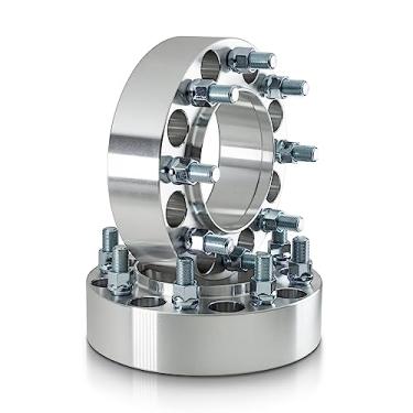 Imagem de Customadeonly Espaçadores de roda 8x180 para Silverado 3500,2011-2022 Sierra 2500 HD 2011-2022, Sierra 3500 2011-2022 (2 peças de 5 cm de espessura) M14x1,5 pinos Hubcentric furo de 124,1 mm Apenas