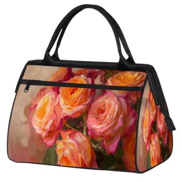 Imagem de Bolsa pequena para o fim de semana para mulheres, homens, animal, libélula, verde, galáxia, dobrável, bolsa de ginástica, bolsa de ginástica, Cor: 78 cm, 15.2*8.3*11.6 inch, Moderno