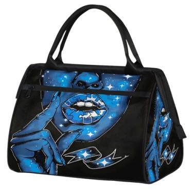 Imagem de Bolsa pequena para o fim de semana para mulheres, homens, praia, palavra, litoral, dobrável, bolsa de viagem, Cor: 53 cm, 15.2*8.3*11.6 inch, Moderno