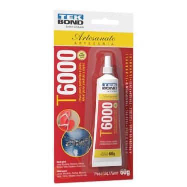 Imagem de Kit 4 Colas Adesivo Artesanato T6000 Tekbond Pedraria Jóias, 60g