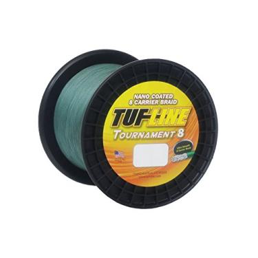 Imagem de WESTERN FILAMENT Tuf-Line Tournament 8 Spectra Fiber 8 Carrier 2400 metros carretel linha de pesca trançada revestimento nano verde, 6,8 kg