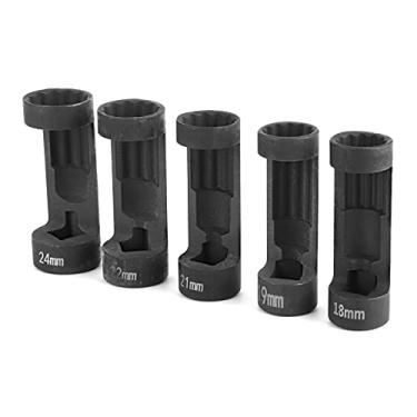 Imagem de RiToEasysports Conjunto de Soquete de Porca de Suporte, Ferramenta de Suporte de Suspensão de 12 Pontos 1/2, Kit de 5 Peças de Liga de Alumínio para Chave Sextavada 6496, Tamanhos de 18 Mm 19 Mm 21