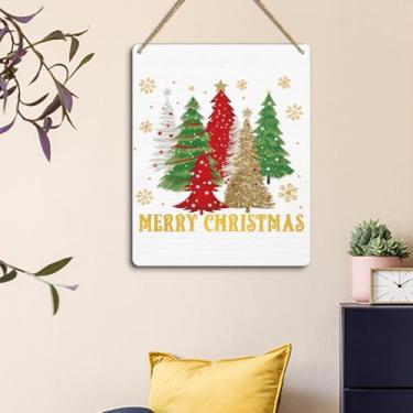 Imagem de Decoração de Feliz Natal, decoração de árvore de Natal, decoração para varanda de casa, casa de fazenda, decorações de Natal para parede externa 18 x 23 cm