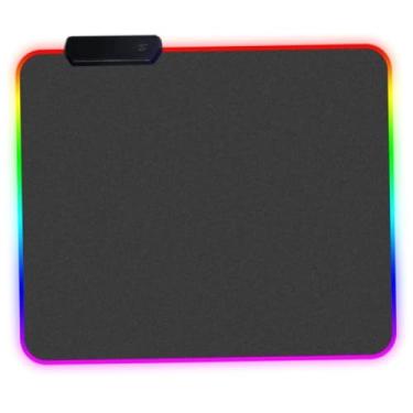 Imagem de Mouse Pad Gamer RGB 7 Cores – Superfície Precisa e Base Antiderrapante