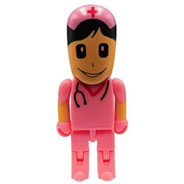 Imagem de Pen drive USB de 64 GB Surgeon & Nurse (rosa com mão amarela)