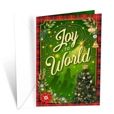 Imagem de Prime Greetings Cartão de Natal religioso, feito nos EUA, ecológico, cartolina grossa com envelope premium 12,7 cm x 19,7 cm, embalado em caixa de proteção