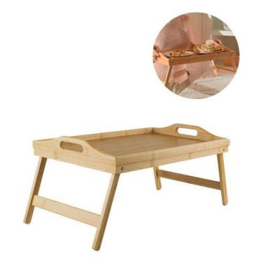 Imagem de Bandeja Mesa Servir Café Da Manhã Na Cama Com Alça Sense Ou