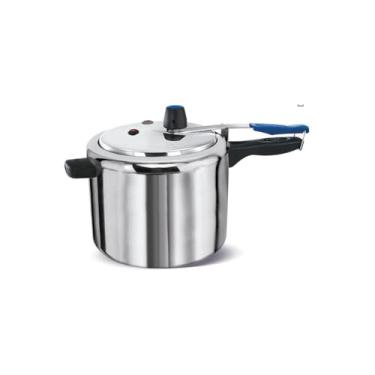 Imagem de Panela de Pressão 10 Litros, Alumínio Polido, 28x25x25cm, com Válvula de Segurança, INMETRO