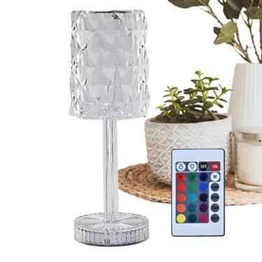 Imagem de Luminária De Para Sala | Comando Remoto RGB Regulável E Recarregável | Lâmpada de para Cabeceira com Controlo por Toque Recarregável e Comando Remoto,Sala, Casa, Natal, Aniversário, Crianças e Adultos