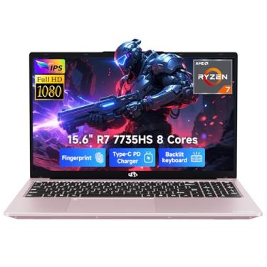 Imagem de NIMO 15.6" IPS FHD Gaming-Laptop, Ryzen 7 7735HS 32GB DDR5 RAM 1TB SSD (8C/16T, Up to 4.75GHz) Business-Computer with Radeon 680M Graphics 100W Type-C Backlit Keyboard Fingerprint