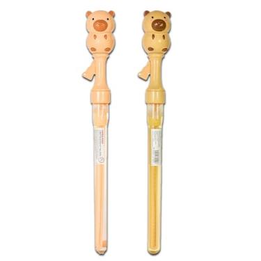 Imagem de Pistola lança bolhas de Bastão, lança bolhas de sabão, fácil utilização, Diversas bolhas com um movimento, 49 CM (Bege)