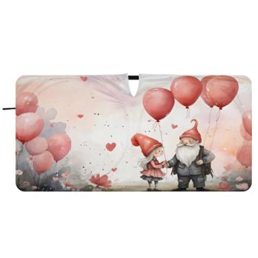 Imagem de CEBUGI Para-brisa de carro dobrável Sombra de sol Gnomos para janela de carro Guarda-chuva Para-brisa dianteiro para-sol para acessórios de carro bloqueador solar refletivo de carro legal, P