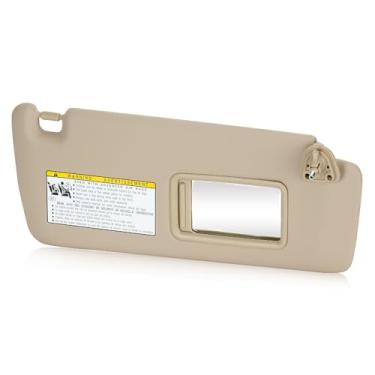 Imagem de Substituição de viseira de sol do lado direito do passageiro bege compatível com Toyota Highlander 2004 2005 2006 2007 substituir 74320-48260-a0