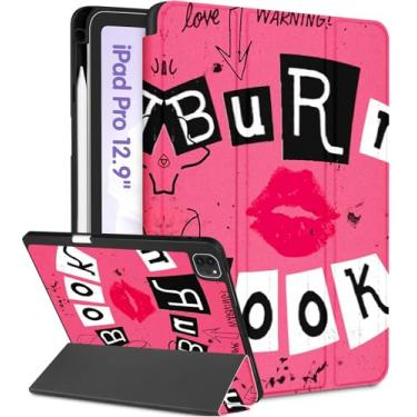 Imagem de Uppuppy Capa para iPad Air de 13 polegadas M2/M3, Pro 12,9 – Capa feminina fofa com suporte para lápis design engraçado feminino exclusivo para iPad Air 13 2024 2025 capas para Apple Pro 12,9