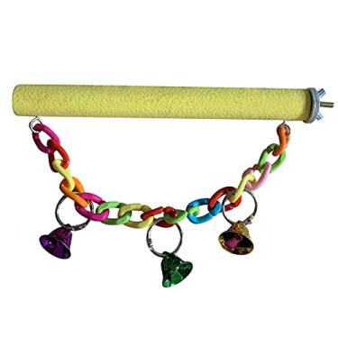 Imagem de Apoio para Pássaro Treinamento Playstand com Sinos Madeira de Aperfeiçoamento Brinquedos Gaiola