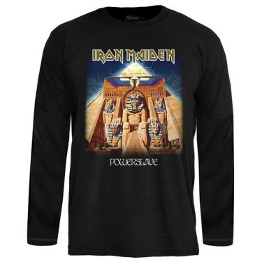 Imagem de Camiseta Stamp de Banda Iron Maiden Manga Longa em Algodão Oficial-Unissex