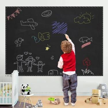 Imagem de Adesivo Infantil de Parede Lousa Quadro Negro 2m x 45cm Decorativo