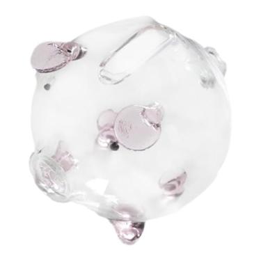 Imagem de Kuntesetty Cofrinho de Vidro Transparente em Formato de Porquinho, Caixa de Poupança Infantil, Porta-moedas, Cofre Prático, Decoração para Quarto, Sala de Estar, Rosa 9x8cm
