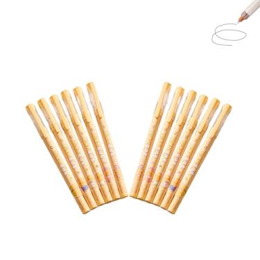 Imagem de GZBABY Canetas rollerball 10 peças, caneta esferográfica de ponta fina, tinta preta de 0,5 mm, secagem rápida (urso)