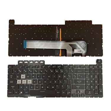 Imagem de Substituição de laptop US Layout RGB teclado retroiluminado colorido para ASUS TUF Gaming 8 F15 FX506 FA506 FA506II FX506H FA506Q FX506L FA506H F17 FX706