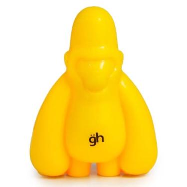 Imagem de Brinquedo Interativo para Cães, Gorila Amarelo com Porta Petiscos, 12,8 cm, Apito Interno, Flutuante, Porte Médio