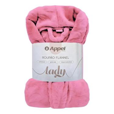 Imagem de Roupão Banho Adulto Unissex Microfibra Flannel Toque Macio - Appel, Be