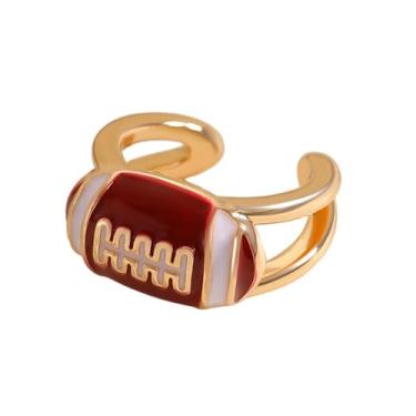 Imagem de RLHRNDE Brincos fofos de bola esportiva para mulheres e homens, sem piercing, futebol, basquete, futebol, softball, vôlei, clipes, fãs de jogos, acessórios de festa, joias para presente, Medium, Metal