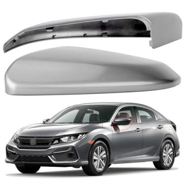 Imagem de LOIYLLEN Substituição da capa do espelho do lado do motorista para Honda Civic 2016-2021, Insight 2019-2021 - Capas de espelho do lado esquerdo, acessórios da tampa do espelho retrovisor cinza