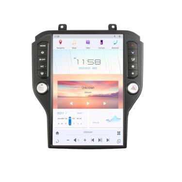 Imagem de Rádio estéreo Qualcomm de 14,4 polegadas apenas para Ford Mustang 2015-2023 SYNC3 Auto AC, sem fio e Android Auto HD, tela sensível ao toque, atualizada com 8 núcleos Bluetooth GPS Navegação DSP WiFi