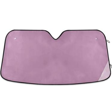 Imagem de Guarda-sol roxo lilás, ópera, personalizado, para para-brisa de carro, engraçado, universal, dobrável, para-brisa frontal, floral, animal, M, 139,7 x 70,1 cm