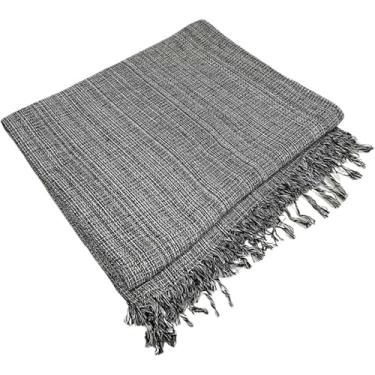 Imagem de Manta para Sofá Gigante 2,40x1,80m Casal Algodão Macio Decorativa(Cinza Mesclado)