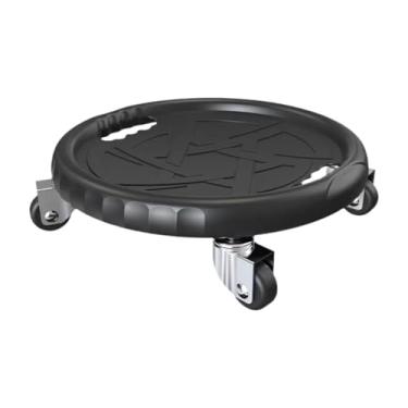 Imagem de oshhni Disco de rolo abdominal, roda muscular abdominal com 4 rodas universais, rolos deslizantes para exercícios em equipamentos de ginástica, Preto