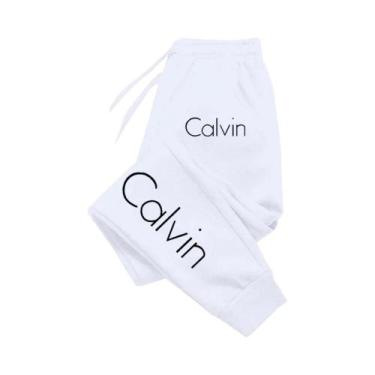 Imagem de Calças De Corrida Esportivas Unissex Com Estampa, Cintura Com Cinto, C