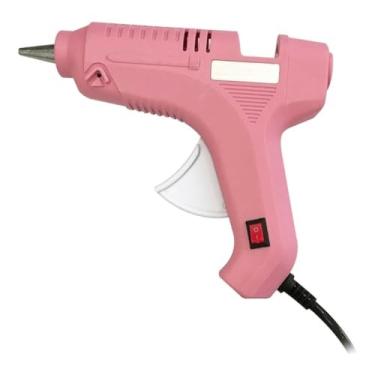 Imagem de PISTOLA DE COLA QUENTE 40W COR ROSA BOTÃO LIGA DESLIGA