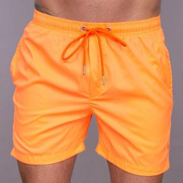 Imagem de Short Red Feather Swim Neon Orange Masculino-Masculino