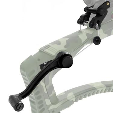 Imagem de Elyaspedy Dispositivo de manivela de balestra atualizado, material metálico, compatível com a besta Barnett, reduz a resistência ao engate em 93%, para usuários canhotos e destros, preto