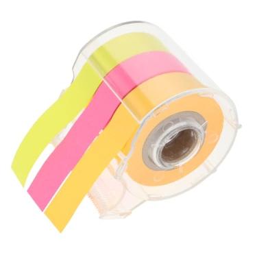 Imagem de Tofficu Rolos de Fita Adesiva Com Verso Totalmente Adesivo, Blocos de Notas Autoadesivas Com Dispensador, Fita Adesiva de Papel Reutilizável Em Cores Neon para Materiais de Escritório E Mensagens