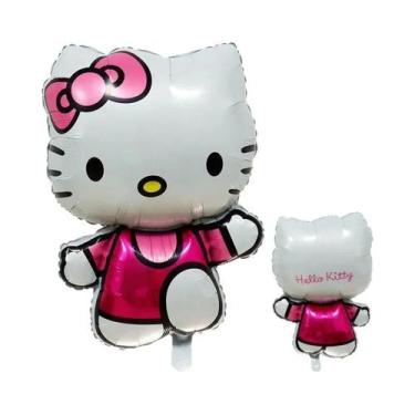 Imagem de Balões De Folha Hello Kitty Pacote Com 5 Decoração De Festa De Anivers