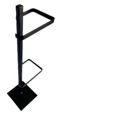 Imagem de Porta Papel Higienico de ChãO，Comporta Dois Rolos de Papel Toalha，Base Antiderrapante e Resistente ao Desgaste，Adequado para Todos os Estilos de Banheiro(Preto fosco)