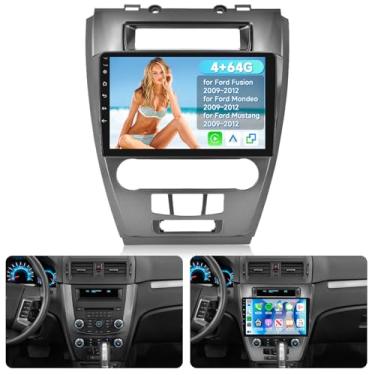 Imagem de Rádio estéreo para carro 4G + 64G para Ford Fusion Mondeo Mustang 2009-2012, Android Car Stereo, Sellrich 10 polegadas 1280P tela sensível ao toque com DSP/32EQ Wireless Carplay Android Auto, BT5.0