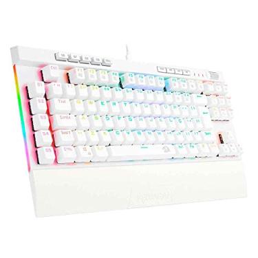 Imagem de Redragon TECLADO OPTICO GAMER MAGIC-WAND PRO RGB BRANCO SWITCH MARROM ABNT2